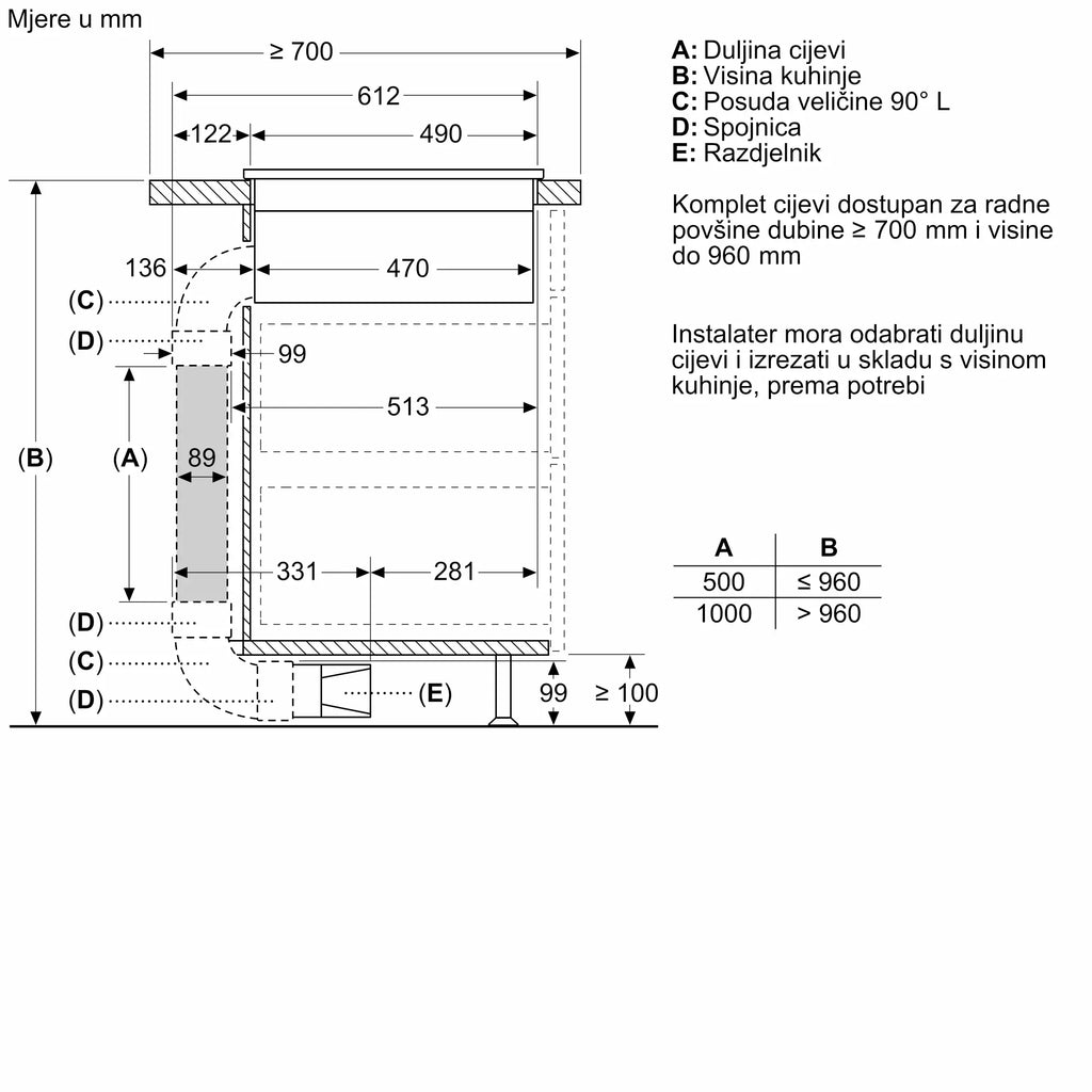 Bosch ploča indukcijska s integriranom napom 80 cm PXX875D67E
