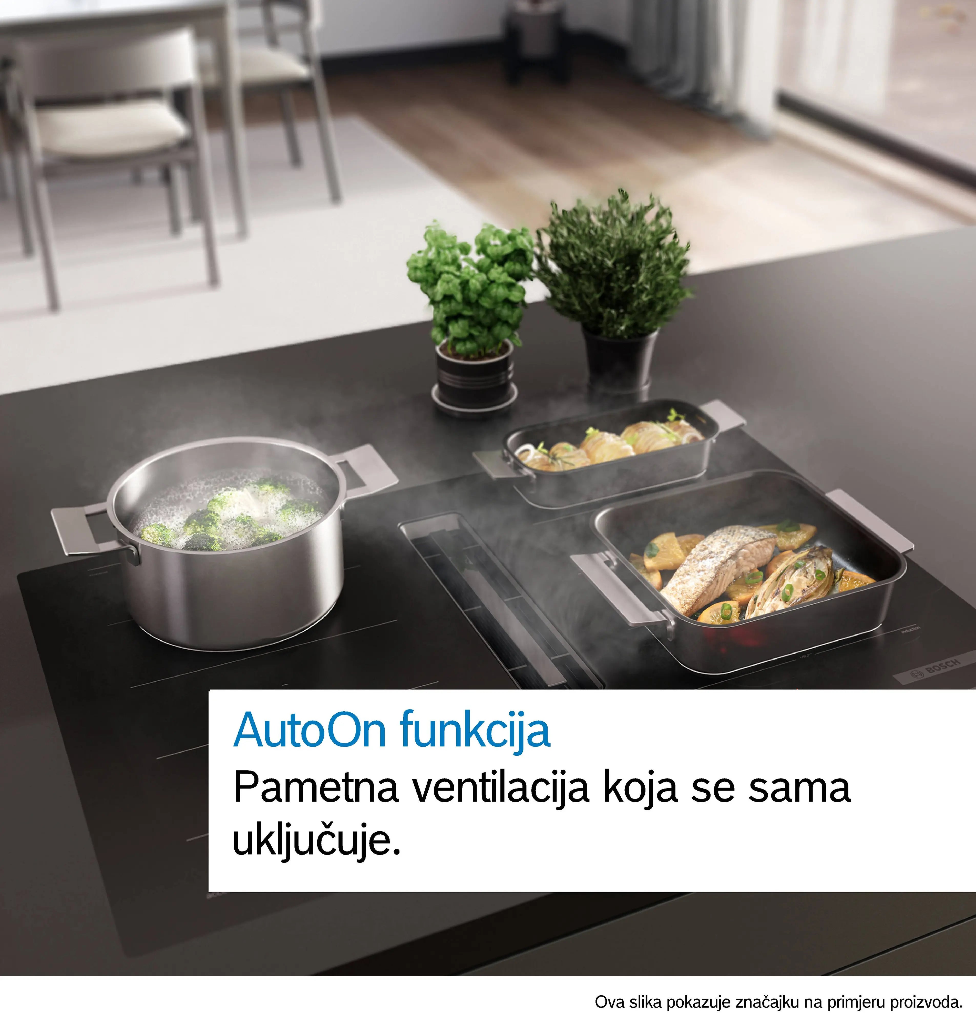 Bosch ploča indukcijska s integriranom napom 70 cm PVQ711H26E