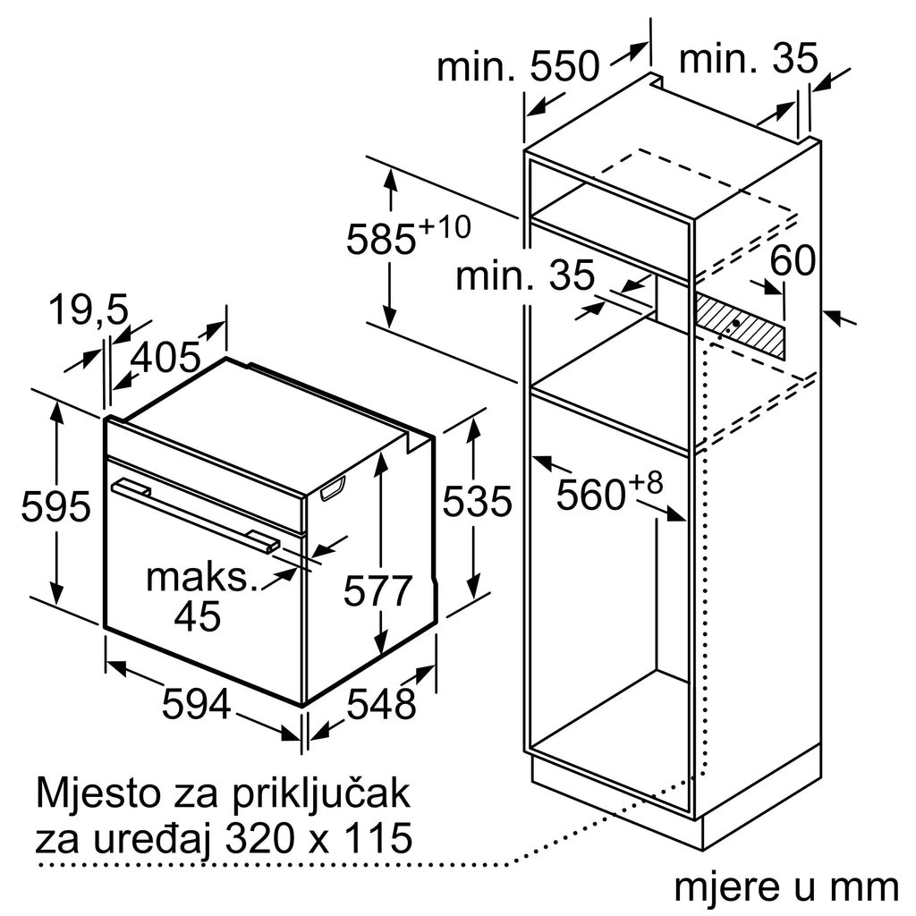 Bosch pećnica ugradbena HBG7741B1