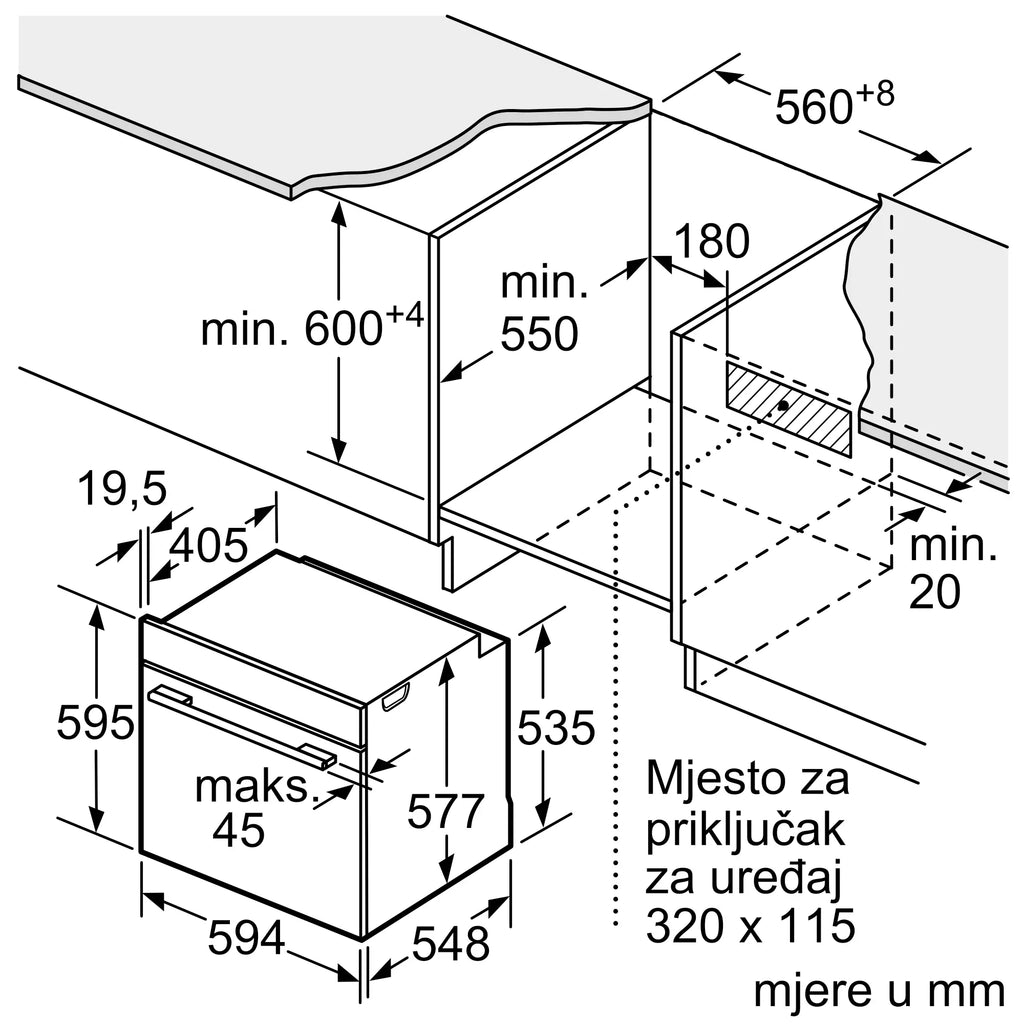 Bosch pećnica ugradbena HBG7741B1