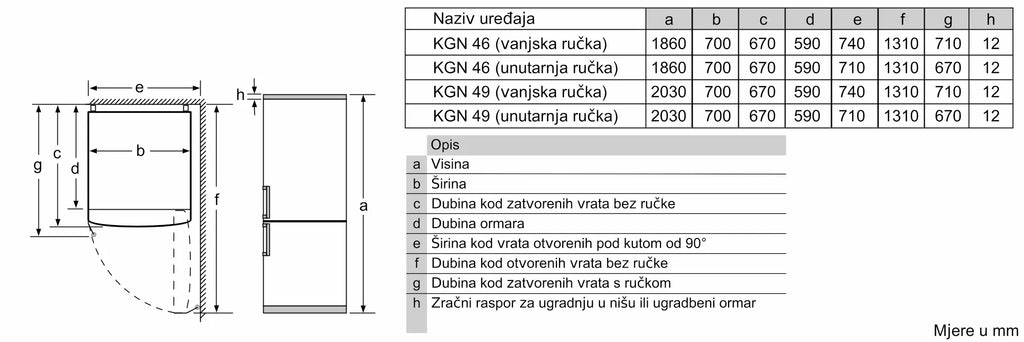 Bosch hladnjak samostojeći KGN49XIEA