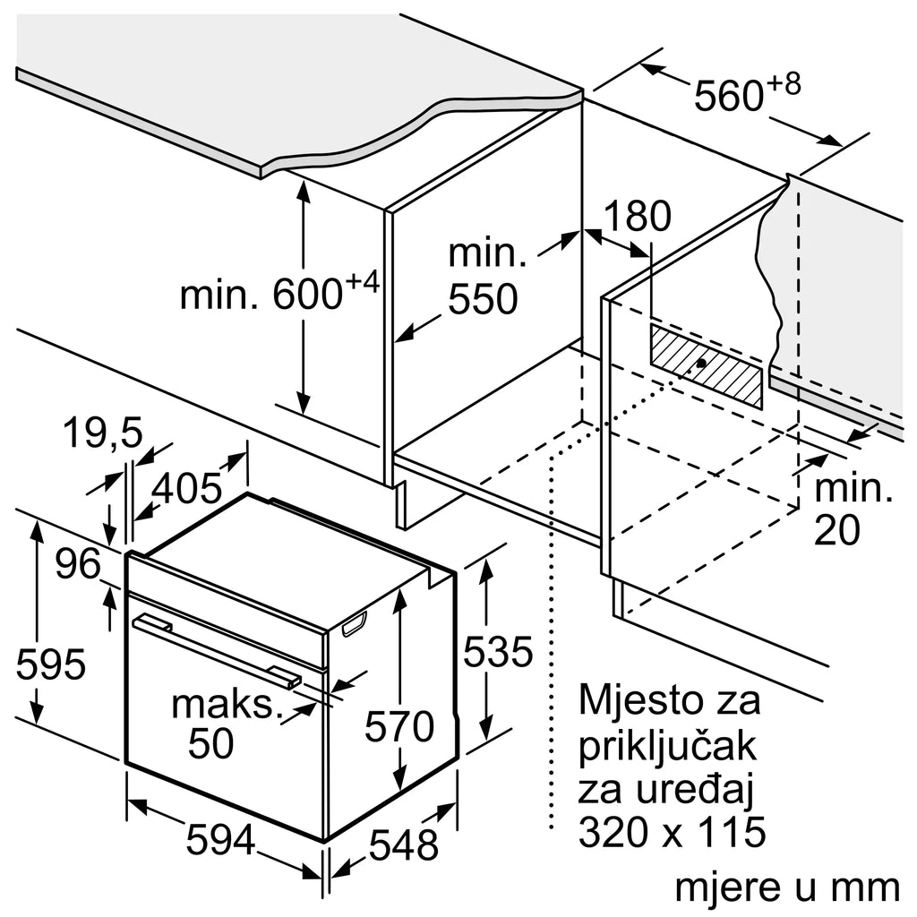 Bosch pećnica ugradbena HQA574BB3