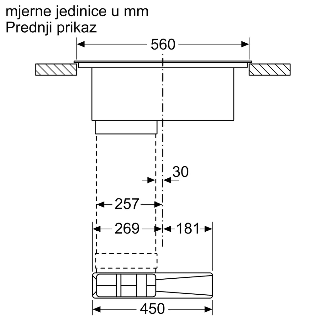 Bosch ploča indukcijska s integriranom napom 60 cm PVS611B16E